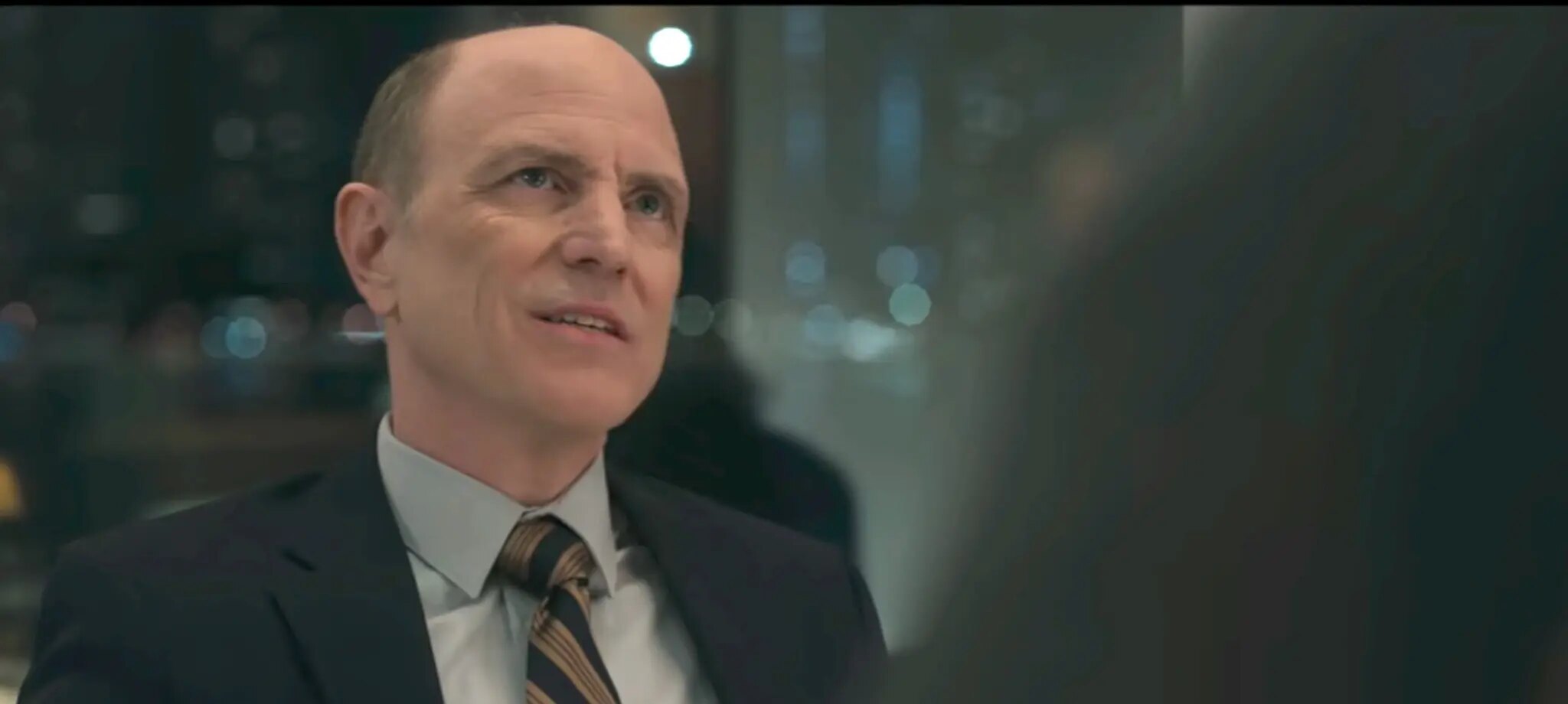 Drew Moore as Byron Gedney at dinner